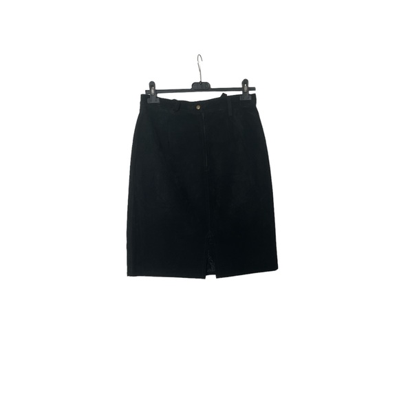 🇨🇦 Made in Canada vintage suede black skirt size 12 (better fit for size 10) - Picture 3 of 8